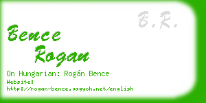 bence rogan business card